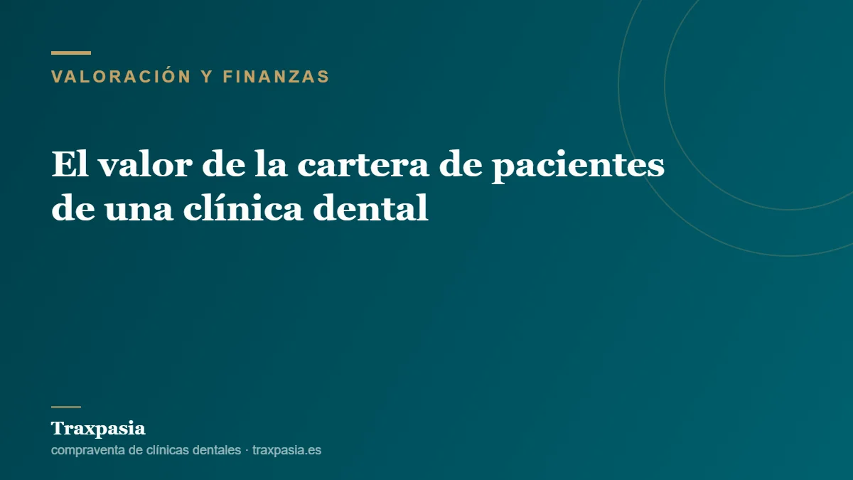 El valor de la cartera de pacientes de una clínica dental